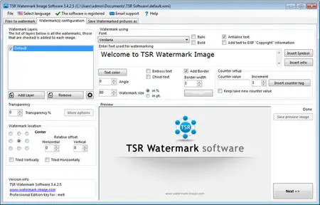 TSR Watermark Image Software 3.5.5.7 DC 06.05.2016 Multilingual
