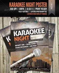 GraphicRiver KaraoKEE Night Poster