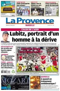 La Provence Marseille du Dimanche 29 Mars 2015