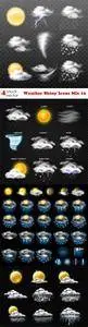 Vectors - Weather Shiny Icons Mix 16