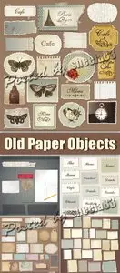 Old Paper Objects Vector