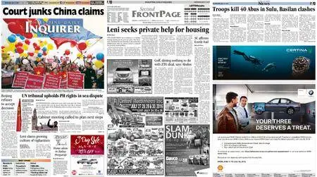 Philippine Daily Inquirer – July 13, 2016