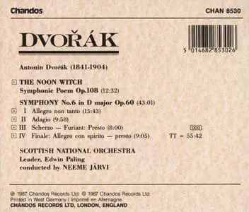 Scottish National Orchestra, Neeme Järvi - Dvořák: Symphony No. 6, The Noon Witch (1992)