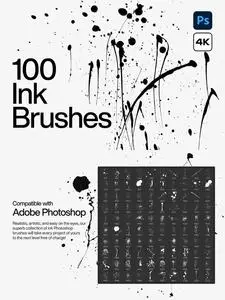 Ink Brushes for Photoshop [4K]