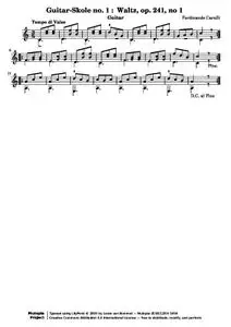 CarulliF - Guitar-Skole no. 1 :  Waltz, op. 241, no 1
