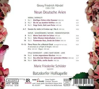 Marie Friederike Schoder, Batzdorfer Hofkapelle - George Frideric Handel: Neun Deutsche Arien (2017)