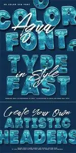 Aqua Color Font