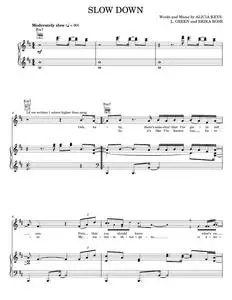 Slow Down - Alicia Keys, Brian McKnight (Piano-Vocal-Guitar)
