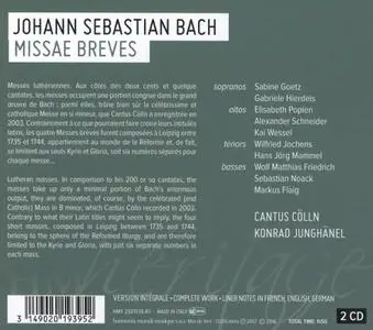 Konrad Junghänel, Cantus Cölln - Johann Sebastian Bach: Missae Breves (2016)