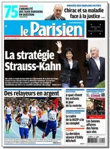 Le Parisien + Le Cahiers de Paris & Eco - Lundi 5 Septembre 2011