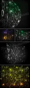 Neon Digital Letters Backgrounds