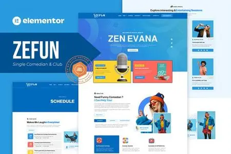 Zefun - Comedian & Entertainer Elementor Template Kit 51727809