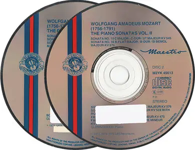 Mozart - Glenn Gould - The Piano Sonatas, Vol. II [CBS Masterworks M2YK 45613]  (2xCD, 1989)