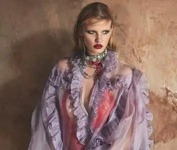 Lara Stone by Greg Swales for Vogue India September 2019