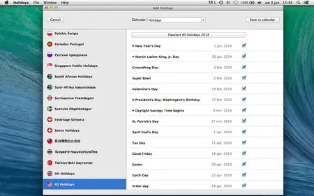 Holidays 2014-2015 v2.00 Retail (Mac OS X)