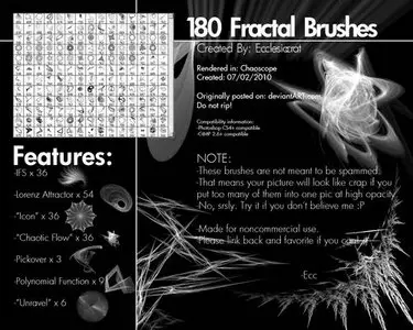 180 Fractal Brushes