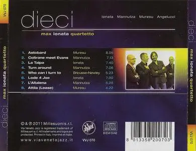 Max Ionata Quartetto - Dieci (2011) {Via Veneto Jazz Records - VVJ 070}