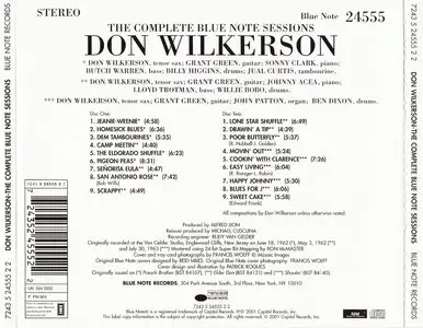 Don Wilkerson - The Complete Blue Note Sessions (1962-63) [2CD] {2001 BN Connoisseur CD Series}