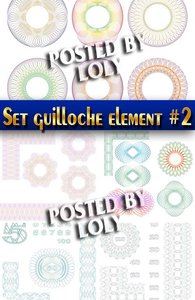 Set guilloche element #2 - Stock Vector