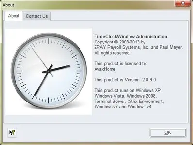ZPAY TimeClockWindow 2.0.9.0