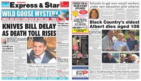 Express and Star Sandwell Edition – October 16, 2018