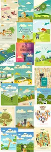 40 Animals Vector Illustrations