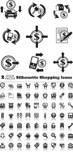 Vectors - Silhouette Shopping Icons