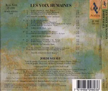 Jordi Savall - Les Voix Humaines - Abel, Bach, Marais, Sainte-Colombe (1998) {Alia Vox AV9803}