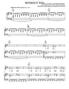 Without You - David Guetta, David Guetta featuring Usher, Usher (Piano-Vocal-Guitar)