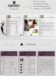 GraphicRiver - Resume Bundle (6 in 1)