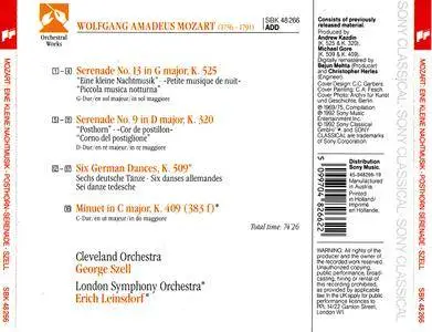Cleveland Orchestra, George Szell, Erich Leinsdorf - Mozart: 'Eine kleine Nachtmusik'; 'Posthorn'; Six German Dances (1992)