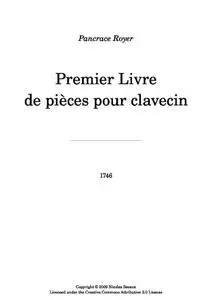 RoyerJNP - Premier livre de pièces de clavecin