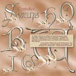 Cymbelline Swans Decorative Alphabet