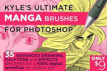 CreativeMarket - Kyle's Ultimate Manga Mini Brush-Set for Photoshop