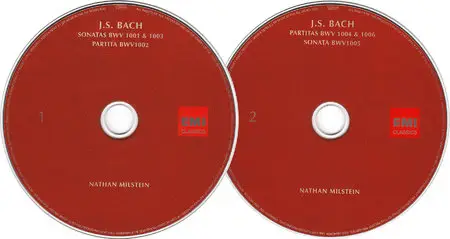 Nathan Milstein - Johann Sebastian Bach: Sonatas & Partitas for Solo Violin, BWV 1001-1006 (2012) 2CDs