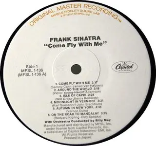Frank Sinatra: Come fly with me (Japan MFSL Limited Edition 200 Gram Pressing - 24/96)