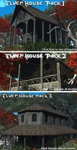3D Models: Elven Houses Bundle