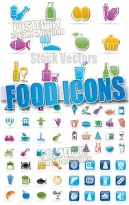 Food icons - Stock Vectors