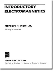 Introductory Electromagnetics by Herbert Preston Neff Jr