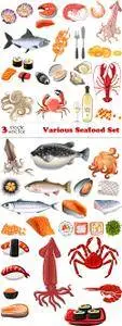 Vectors - Various Seafood Set