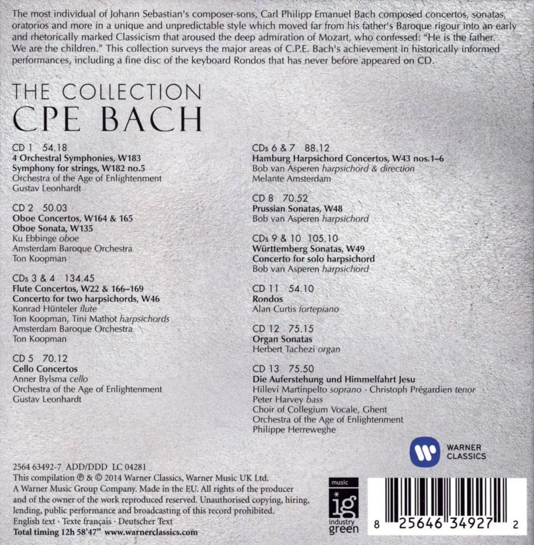 Think of your favourite cd complete a. CD диск Bach collection. Carl Philipp Emanuel Bach - c.p.e. Bach Edition (30 CDS Box Set) (2014). Carl Philipp Emanuel Bach CD complete jpg. Essential Bach 2006.