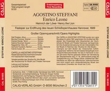 Lajos Rovátkay, Capella Agostino Steffani - Agostino Steffani: Enrico Leone (1989)