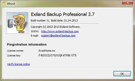 Exiland Backup Professional 3.7