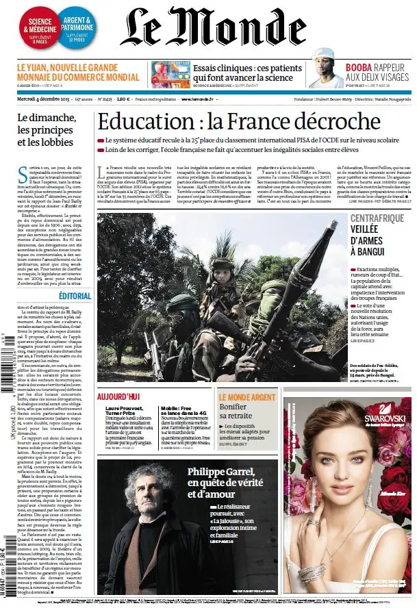 Le Monde & Suppléments du Mercredi 4 Décembre 2013