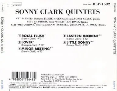 Sonny Clark -  Sonny Clark Quintets (1958) {Blue Note Japan TOCJ-1542 rel 1997}