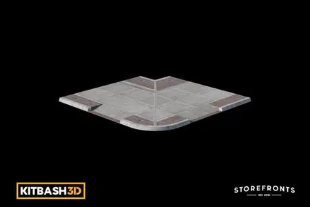 Kitbash: Storefronts - Sidewalk C QRMLTZD