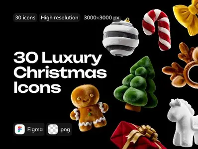 UI8 - Christmas 3d Fur Icons