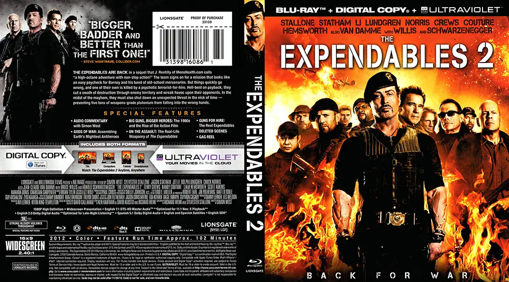 Неудержимый 8 читать полностью. The Expendables 2 2012. Неудержимые (Blu-ray). Expendables 4k Blu-ray Cover. Неудержимые 2 (Blu-ray).