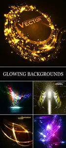 Glowing Abstract Backgrounds Vector 2