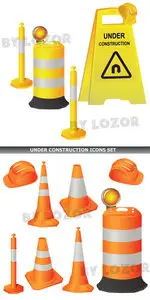 Under constructions icons